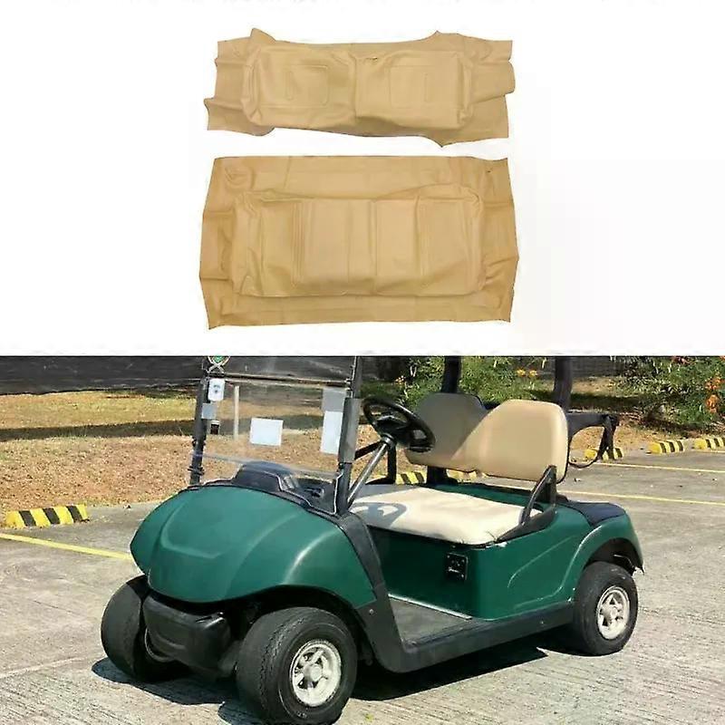 1Set Golf Cart Tan Front Seat Bottom Cover & Backrest For EZGO TXT 1994-2014 71602-G04 71753-G04