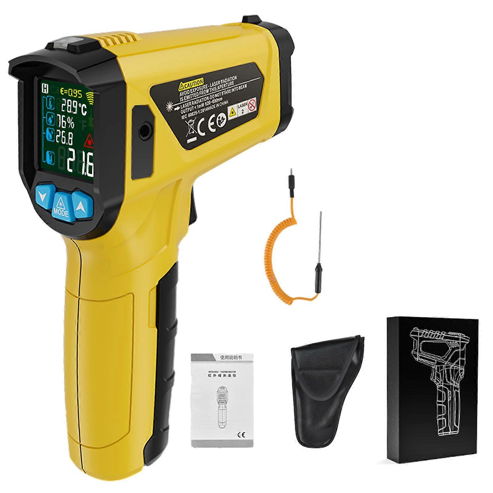 MESTEK -50 to 800℃ Thermometer with Backlit Non Contact Digital Temperature for Industry Temp
