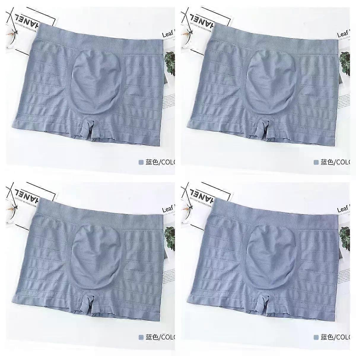 4 Pcs Men'S Underwear Elasticity Boxers Men Breathable Trunk Boxer Comfortable Man Solid Underpants Shorts Male Panties
