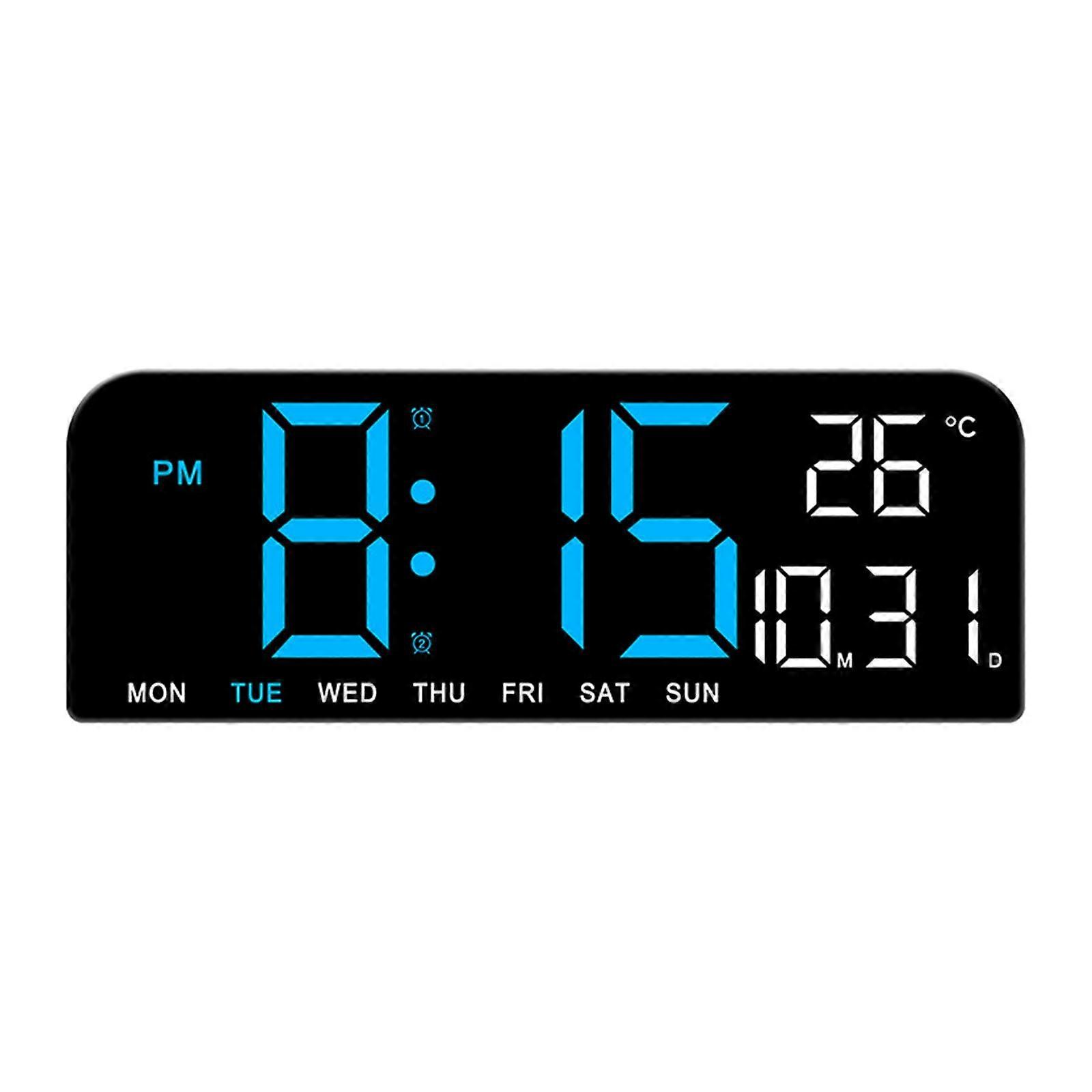Digital Alarm Clock 4 Level Adjustable Brightness Wall Clock Desk Clock with