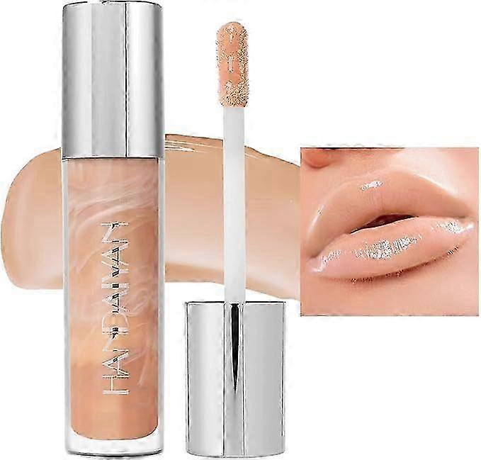 Liquid Lip Gloss, Water-based Plumping Lip Glow Oil, Long-Lasting Non-Sticky Shiny Glossy Lipstick, High Moisturizing and High Gloss Plumping Lip Glaz