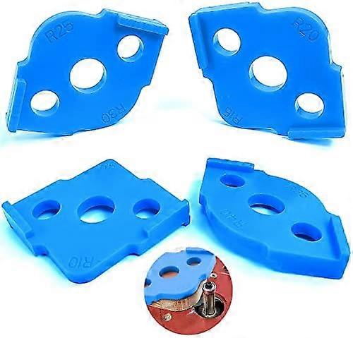 R5 - R40 Cutting Plane Template Workbench Radius Routing Accessories Pack Woodworking Router Jig Set  Half Circle Router Guide Jig (Blue)