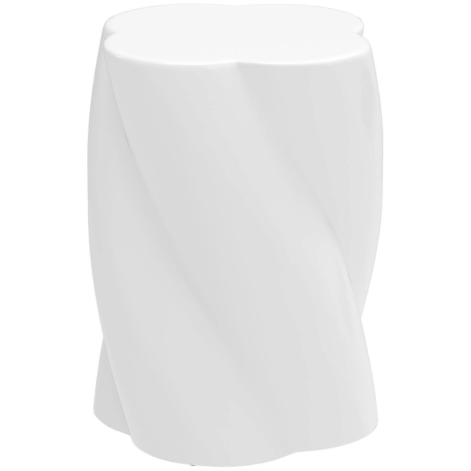 Stool made of ceramic in spiral shape, load capacity 120 kg, diameter 33 x 45 cm, weatherproof wooden walkway