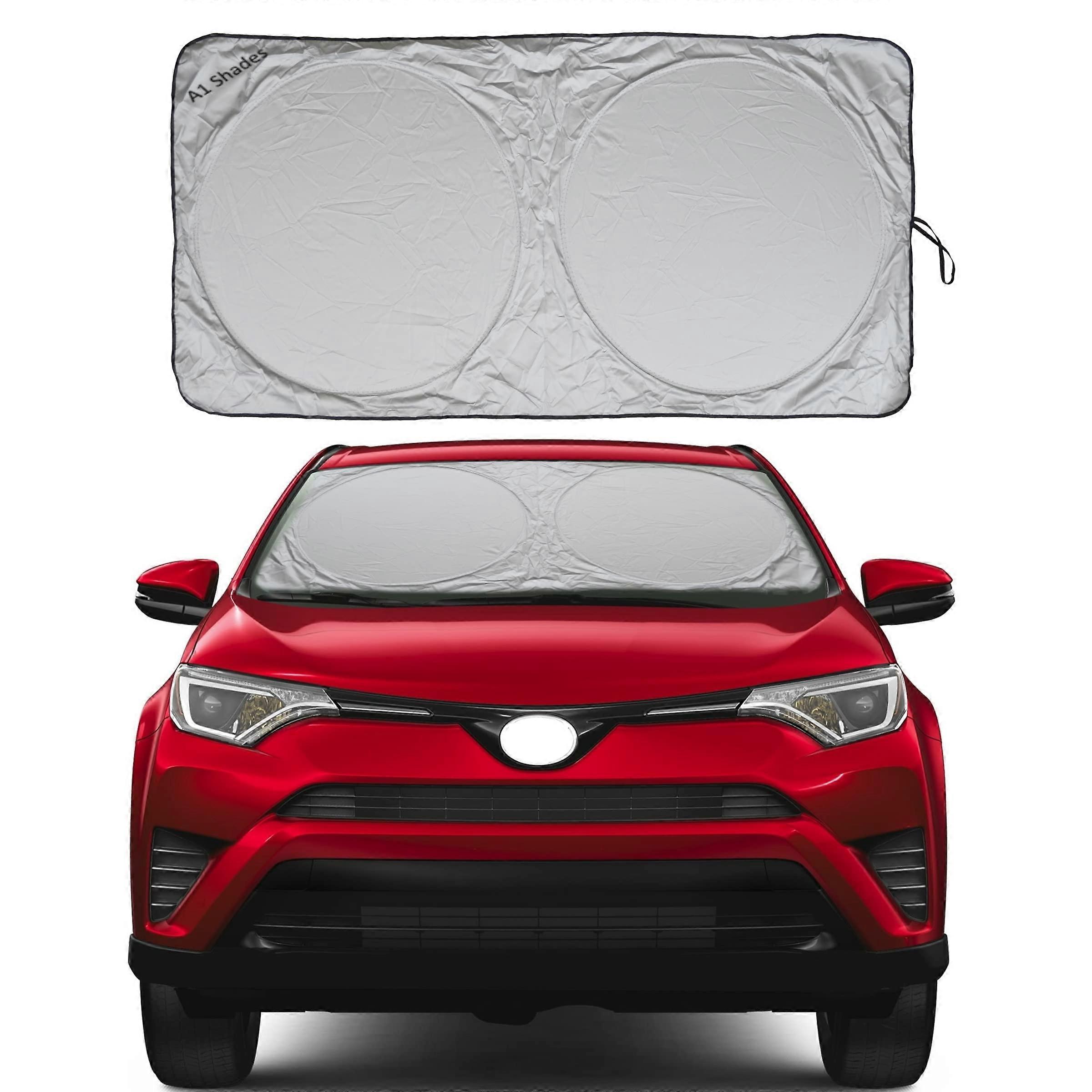 Retractable Car Windshield Sun Shade - UV Protection, Adjustable Size, Foldable Design, Fits Most Vehicles