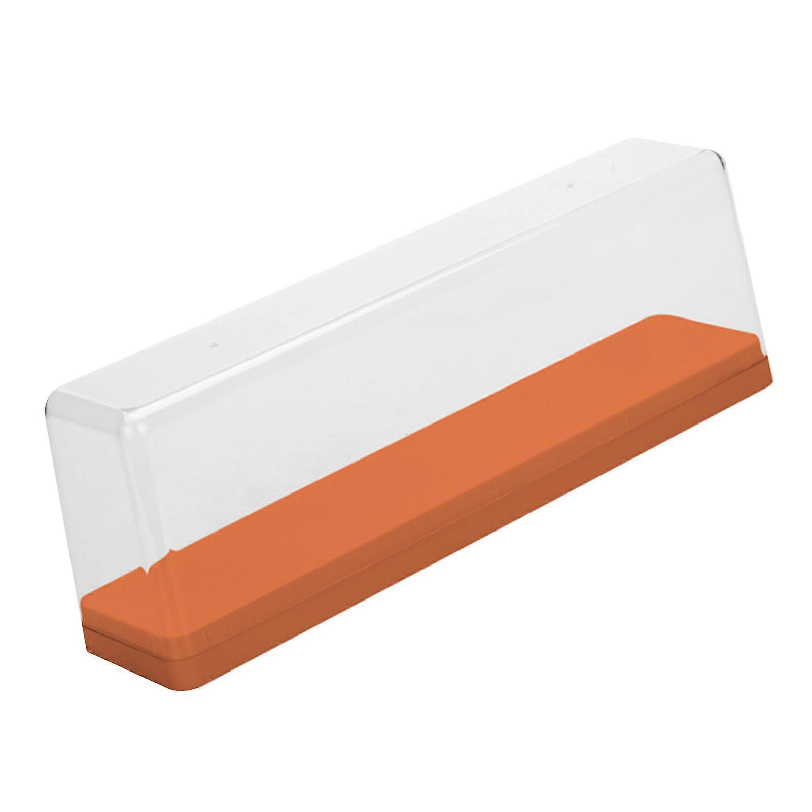 Action Figure Storage Box Dustproof Stackable Transparent Cartoon Figure Doll Display Case Orange 