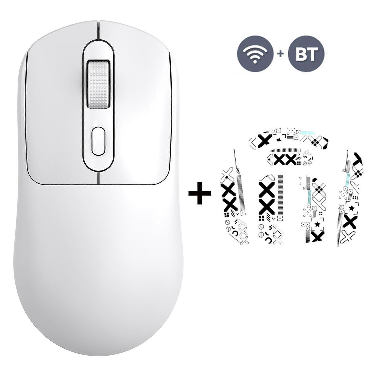 T-WOLF X8 Dual Mode Wireless Mouse with 500mAh Rechargeable Battery Gaming Mouse - White