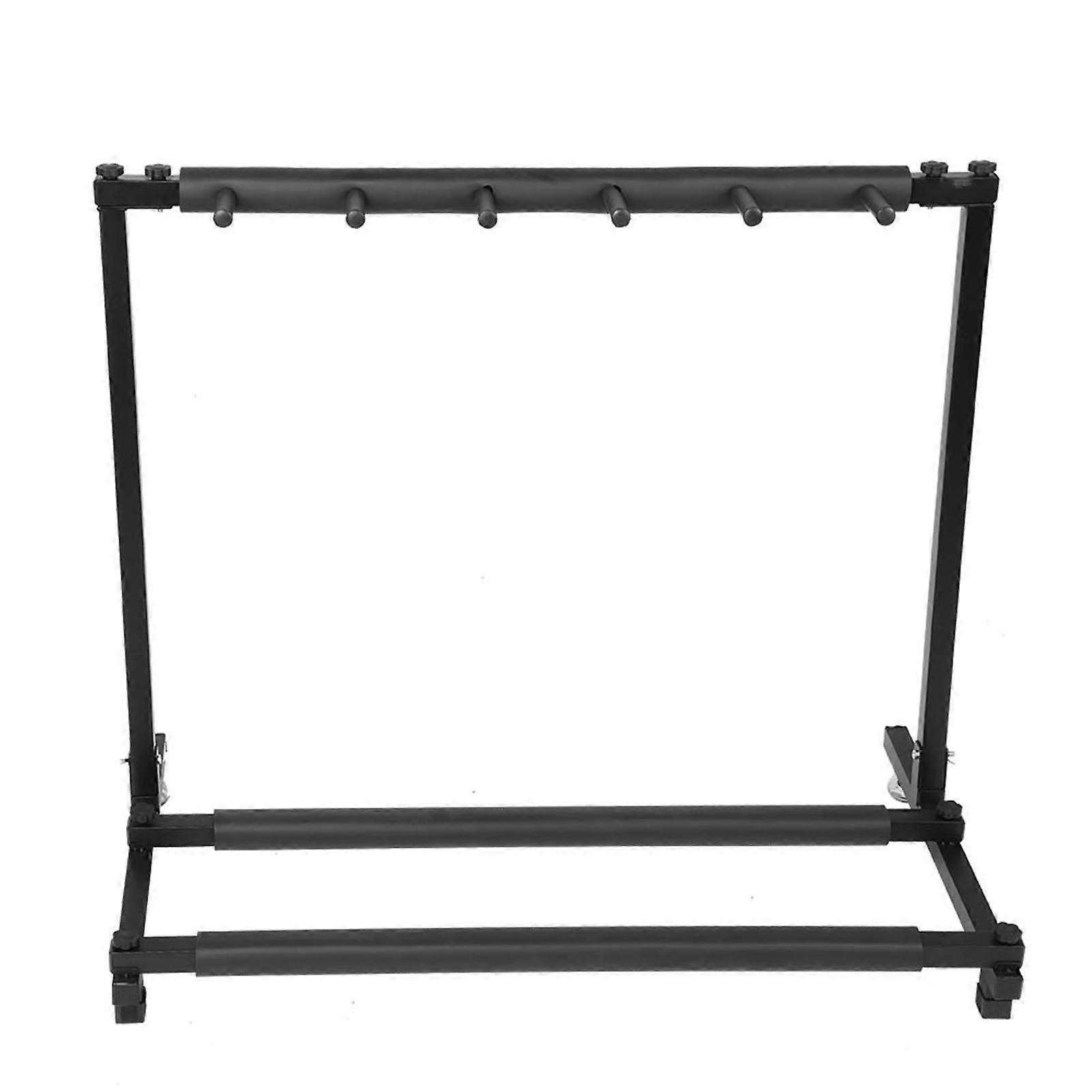 Sturdy Metal Guitars Display Stand Rack Organizer Holder Instrument Accessory(5 Spaces)