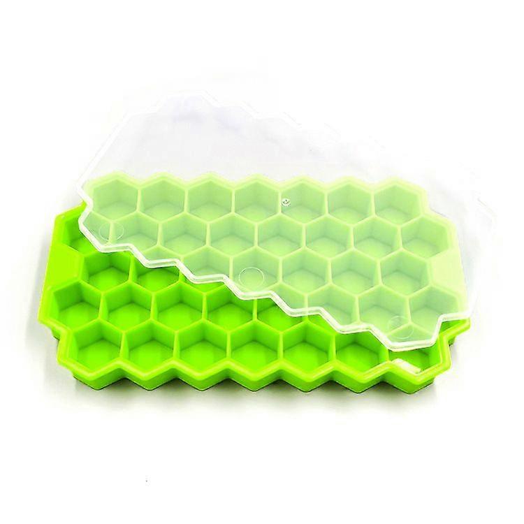 Ice Cube Tray with Lid, Soft Silicone Ice Moulds, Diamond Shape Ice Cube for Drinks and Desserts, Easy Removal