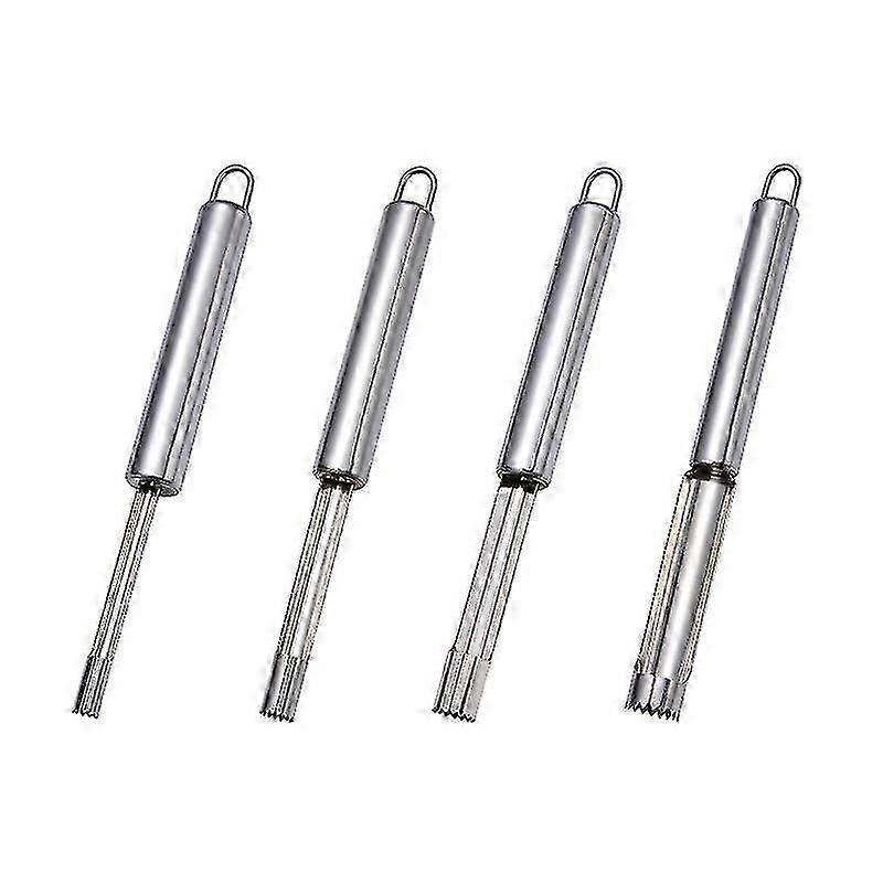 4 Piece Fruit Corer Stainless Steel Pear Corer 4 Sizes Fruit Corer