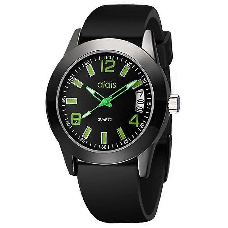 addies MY-1601 Regular Version Silicone Watchstrap Quartz Watch, Support Calendar