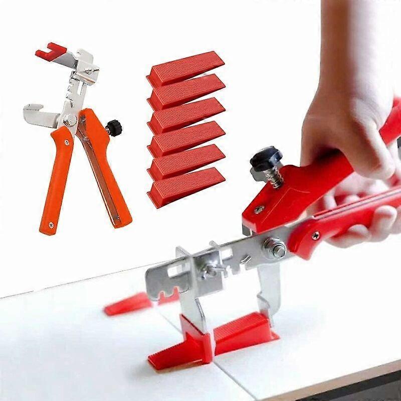 Tile Leveler Leveling System Kit for Ceramic Wall Construction Tools (200 Wedges + 1 Plier)