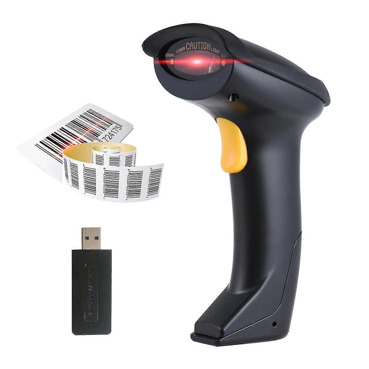 Handheld 1d Barcode Scanner 3-in-1 Bt & 2.4g Wireless & Usb Wired Barcode Reader Supports Reverse Ty
