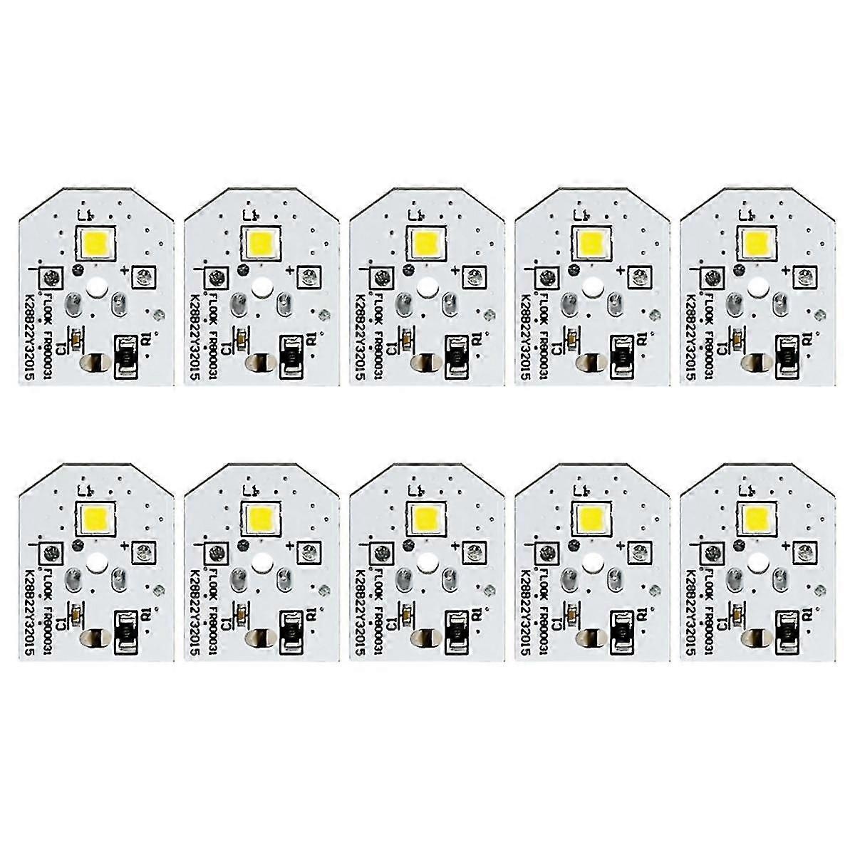10pcs Refrigerator LED Light Board Replacement Compatible with WR55X25754