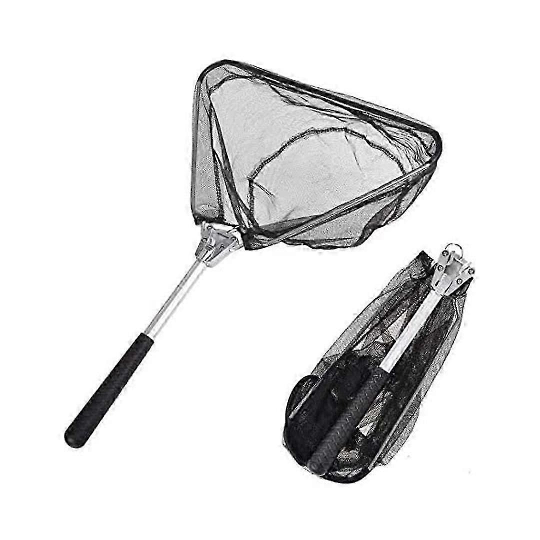 Landing Net Telescopic Foldable Fishing Landing Net Triangular Net Fish Fishing Pond Swimming Pool Basin, Versailles
