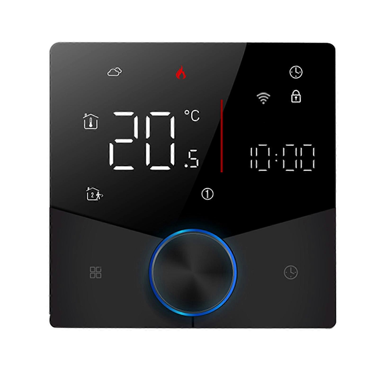 WiFi Voice Control Weekly Programmable Temperature Controller Digital Smart Knob Thermostat with Dimmable Light Color
