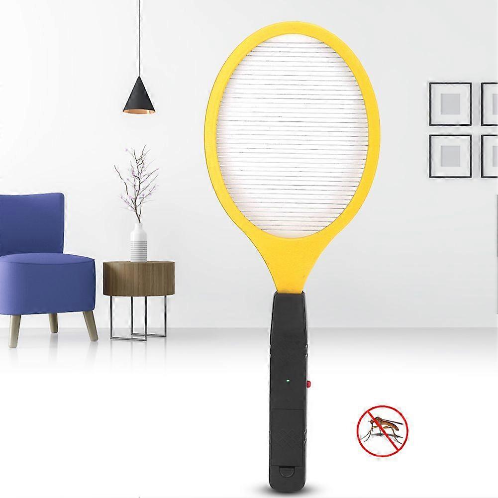 Cordless Battery Power Electric Fly Mosquito Swatter Bug Zapper Racket Insects Killer (yellow)