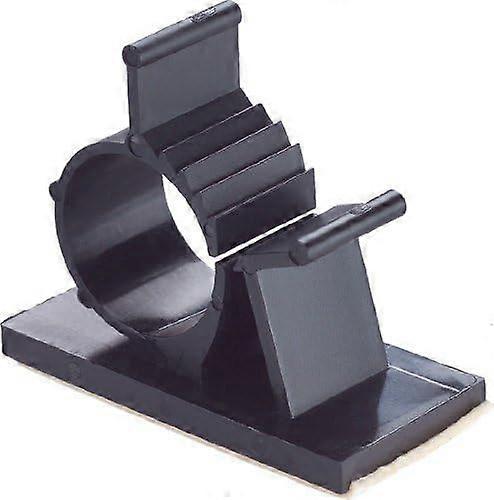 25 Pcs UVB PlasticClips Black Adhesive Backed Nylon Wire Adjustable Cable Clips
