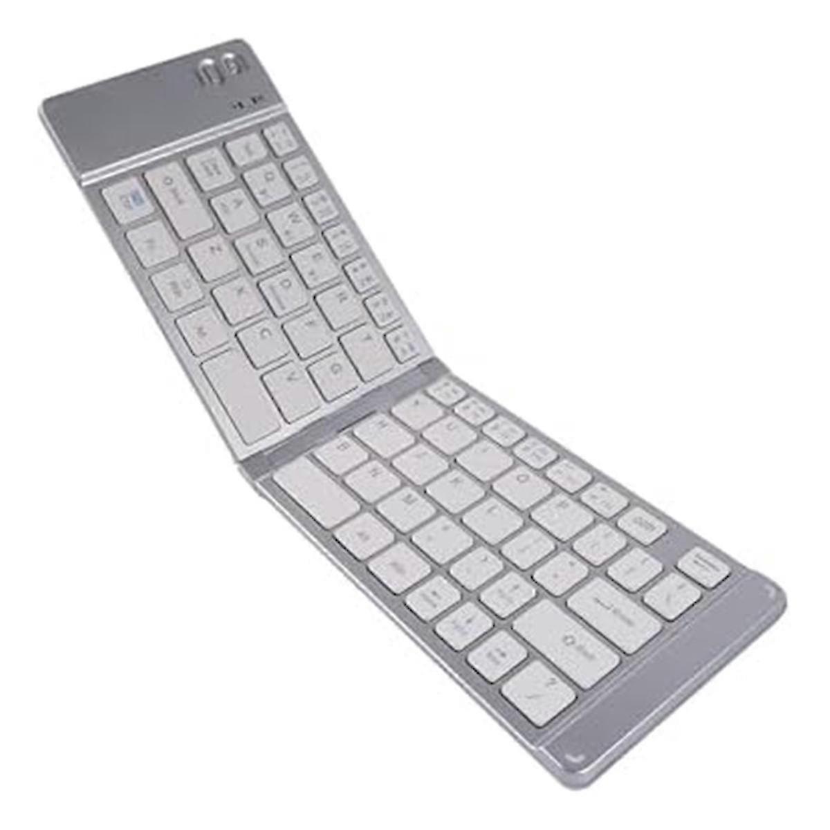Foldable Mini Bluetooth Keyboard. Portable Ultra-Thin Multi-Device Wireless Keyboard. 66-Key Rechargeable Keyboard