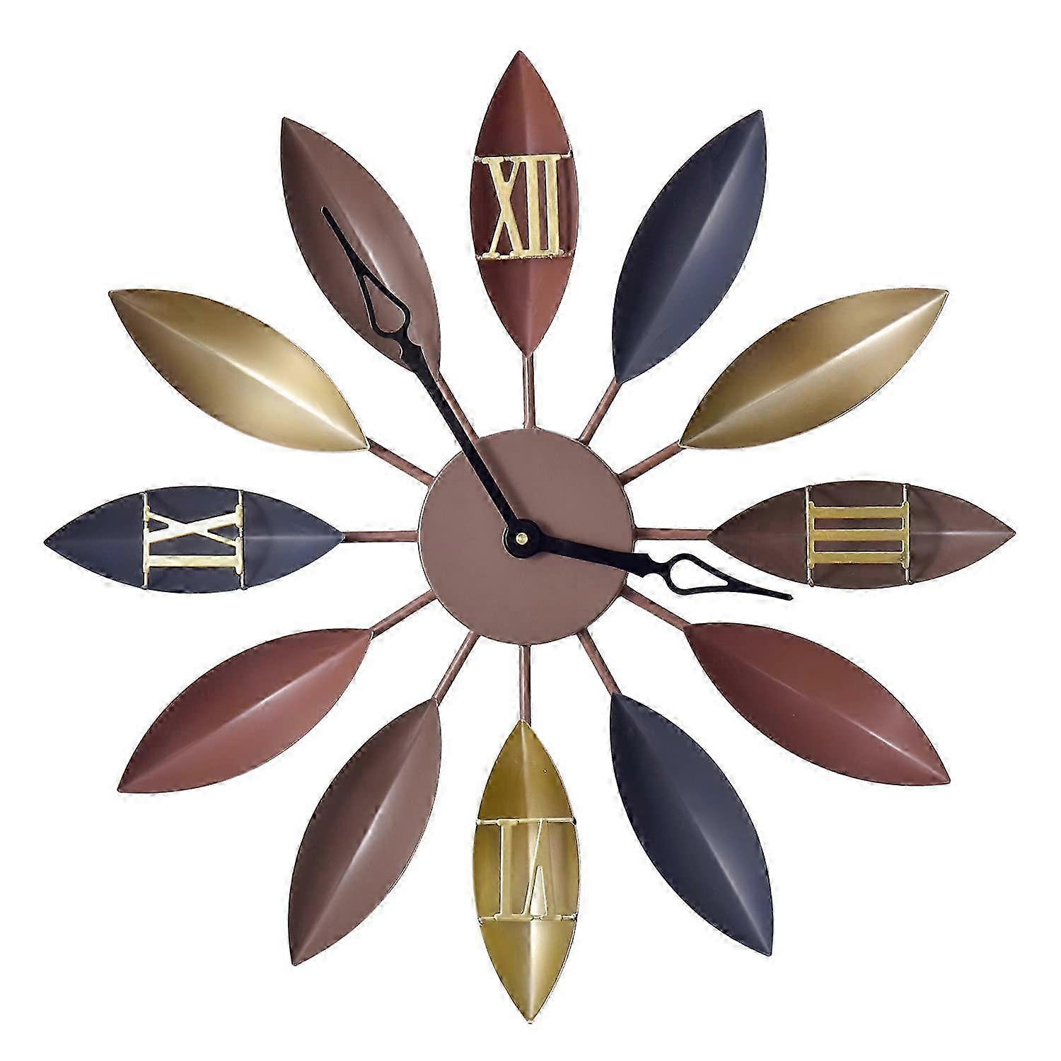 ヴィンテージ壁掛け時計55cm-子供部屋用のローマ数字付きの大きなキッチン時計