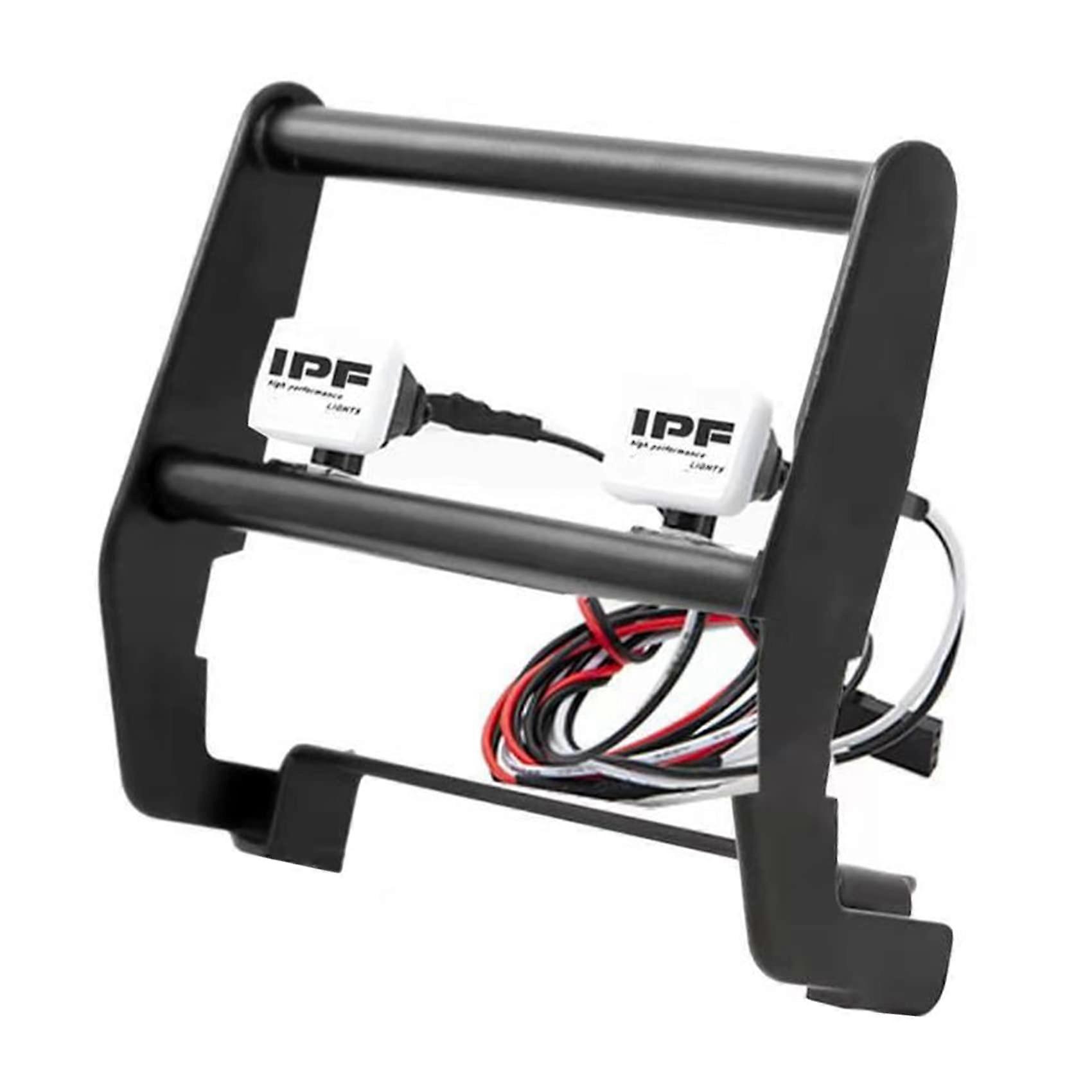 Steel Front Bumper with LED Light for Traxxas TRX-4 1/10 RC Car Parts, Anti-Collision Design, Durable Construction