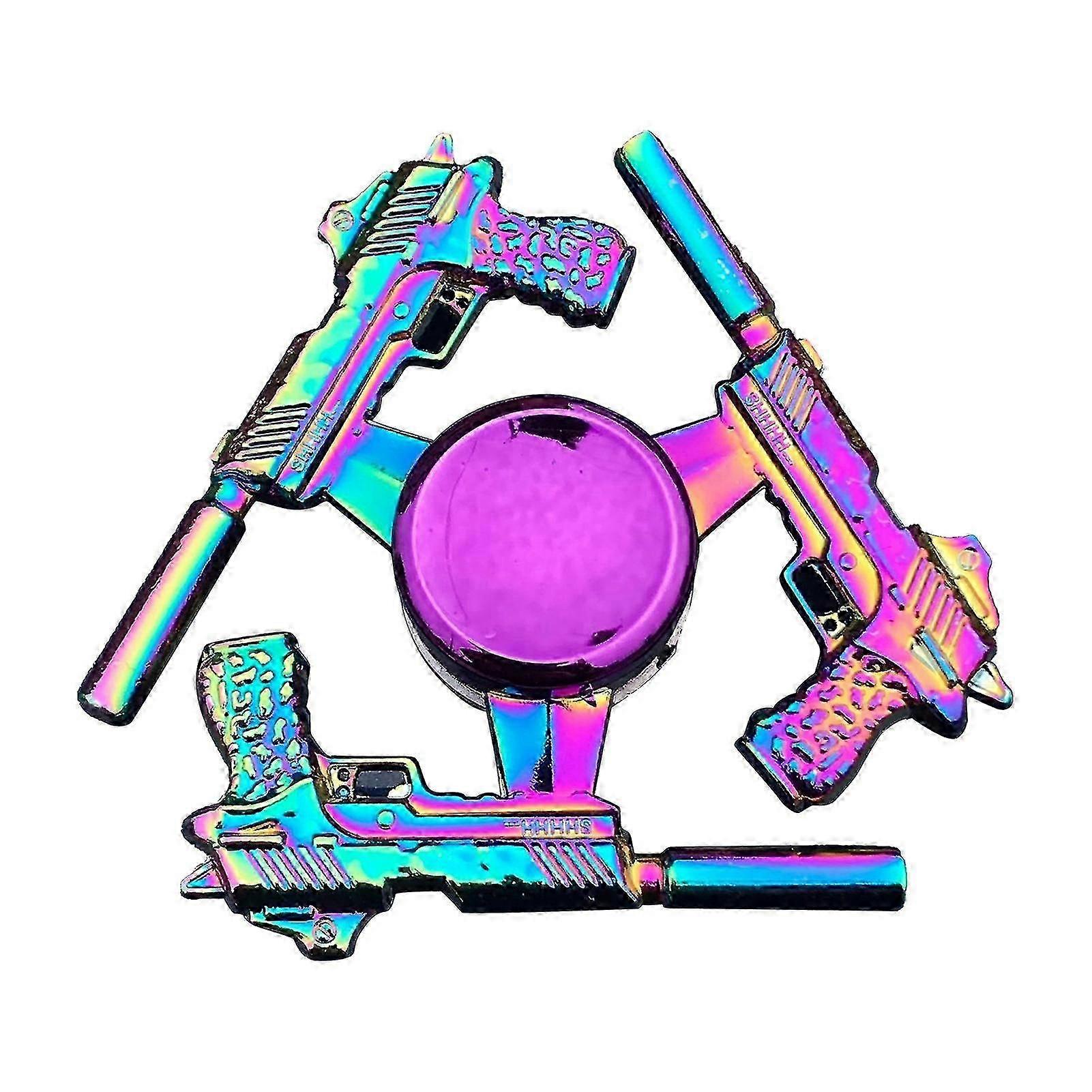 Hand Spinner dekoratív szorongás elleni többszínű fém szivárvány fidget spinner irodai