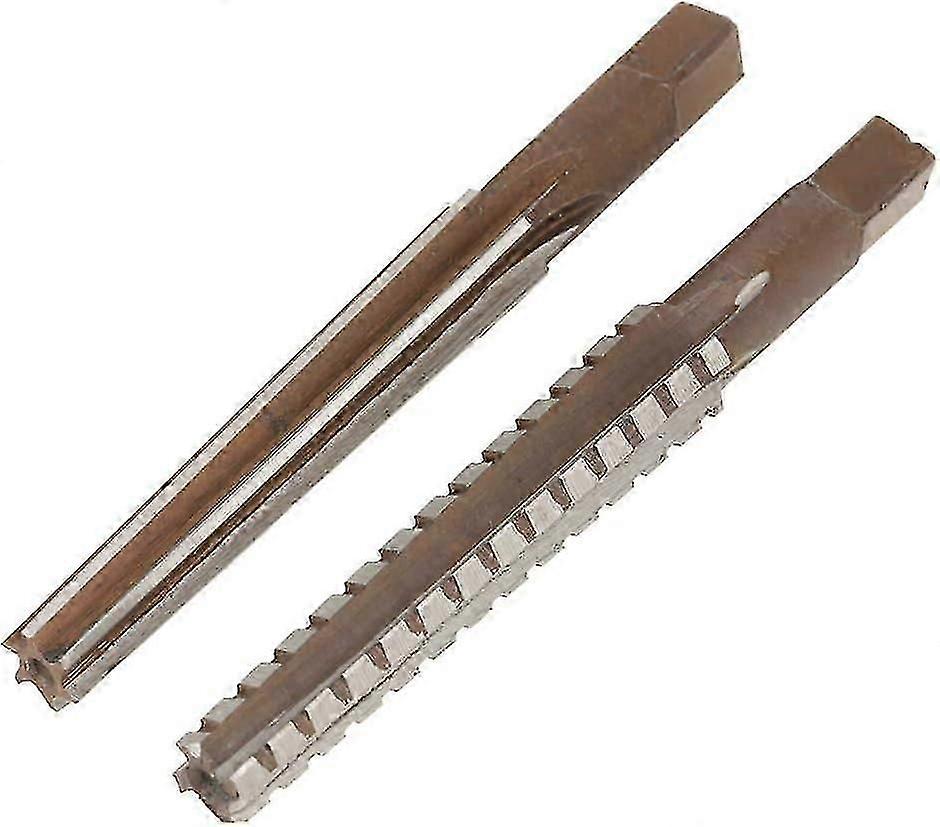 Pb 2pcs Mt1 Machine Reamers Fine Cone/rough Reamer Cutter Tool Set Cylindrical Shank
