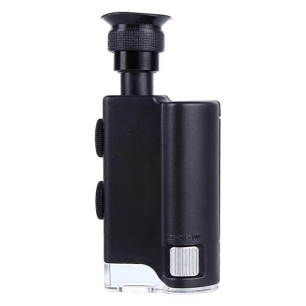 Handheld Microscope Pocket Magnifier with LED Light for Jewelry, Currency Checking, and Phone Compatibility, 200x-240x Zoom