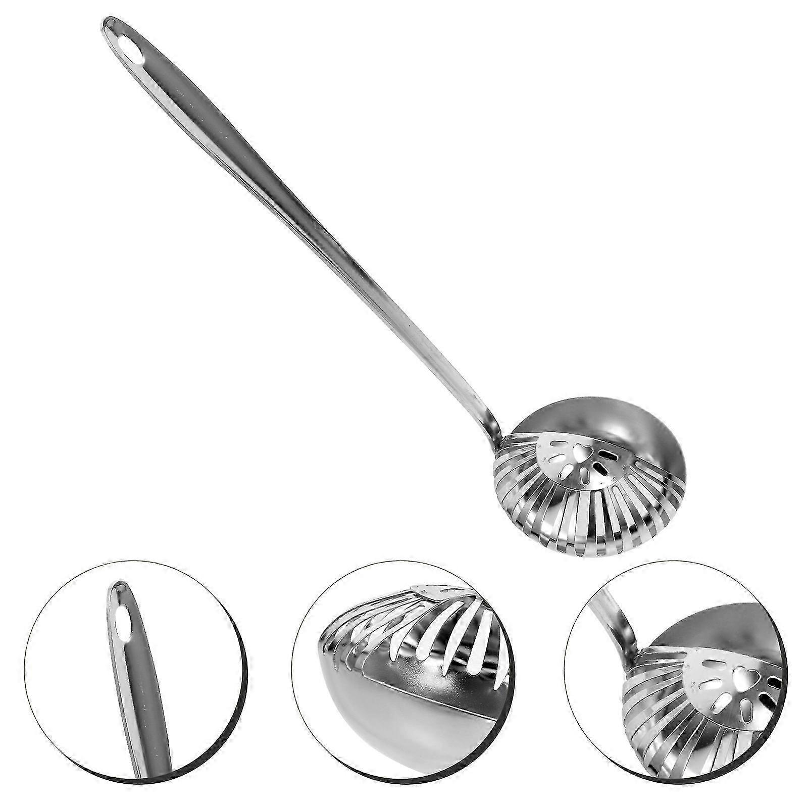Stainless Steel Kitchen Filter Spoon & Colander - 30X8CM Silver Cooking Tool