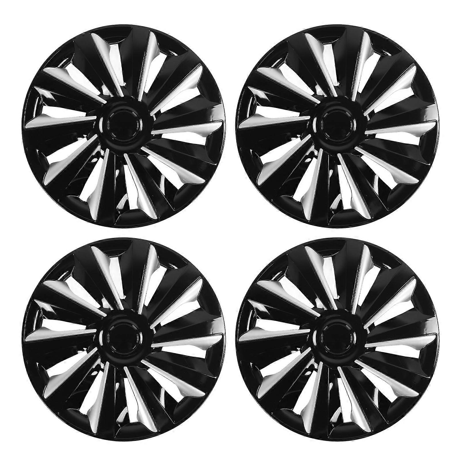 4Pcs Hubcap Wheel Cover Snap On Universal 15in Wheel Rim Cover Exterior Accessories Replacement for Seat