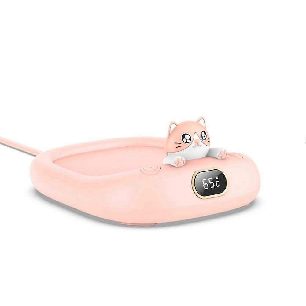 Smart Coffee Mug Warmer for Milk, Tea, and Water - Desktop and Office Use - Pink Color with 4 Temperature Settings