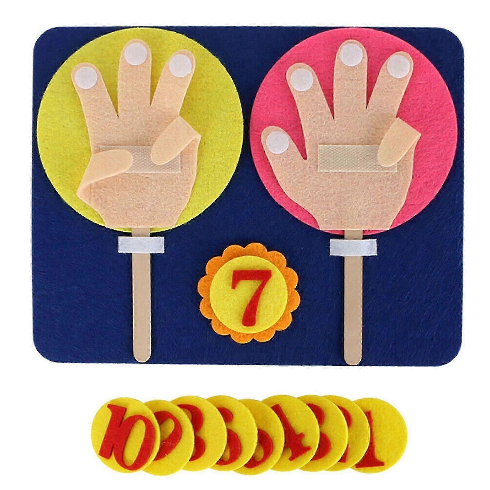 Educational Number Matching Toy for Kids - Felt Finger Math Game for Learning Numbers and Enhancing Skills