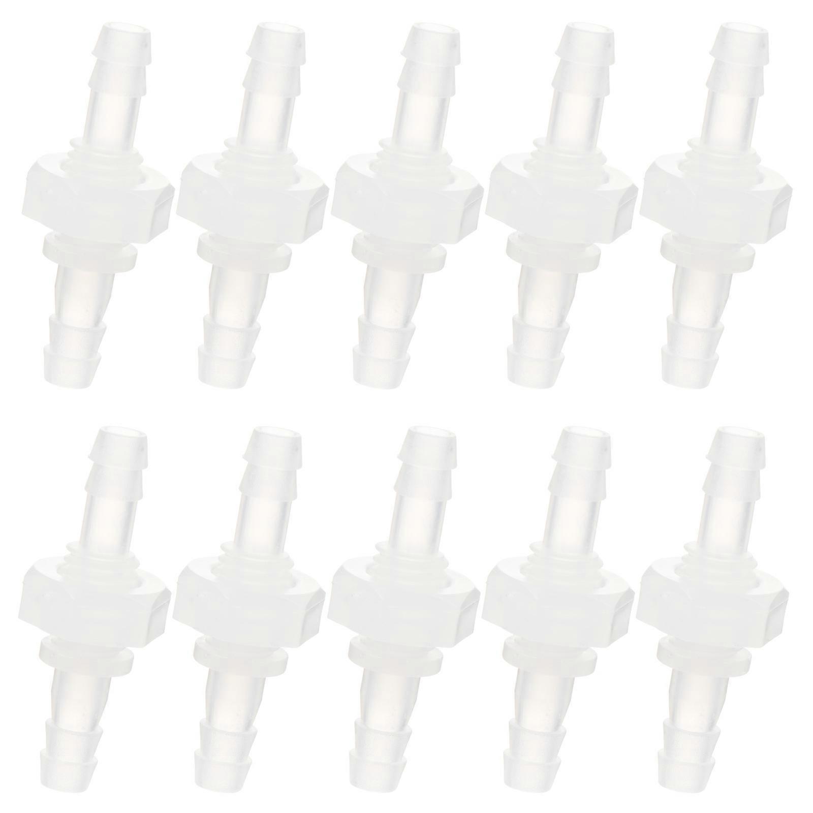 10pcs Plastic Hose Barb Thru Union Adapter Straight Tube Joint Connector for Quick Water Hose Connection and Disconnection Fittings