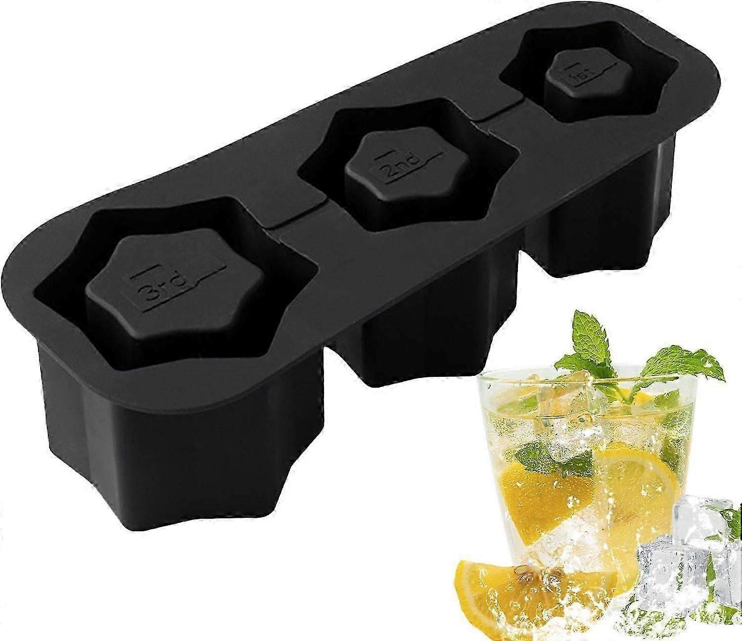 Ice Cube Tray, Ice Cube Mold, Ice Cube Maker, Silicone Hollow Ice Mold for Freezer, Ice Drink, Juice, Whiskey, Cocktail