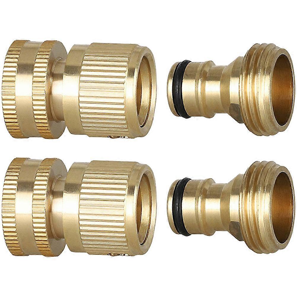 2 Sets Quick Connect Garden Hose Fittings for Easy Irrigation and Outdoor Watering