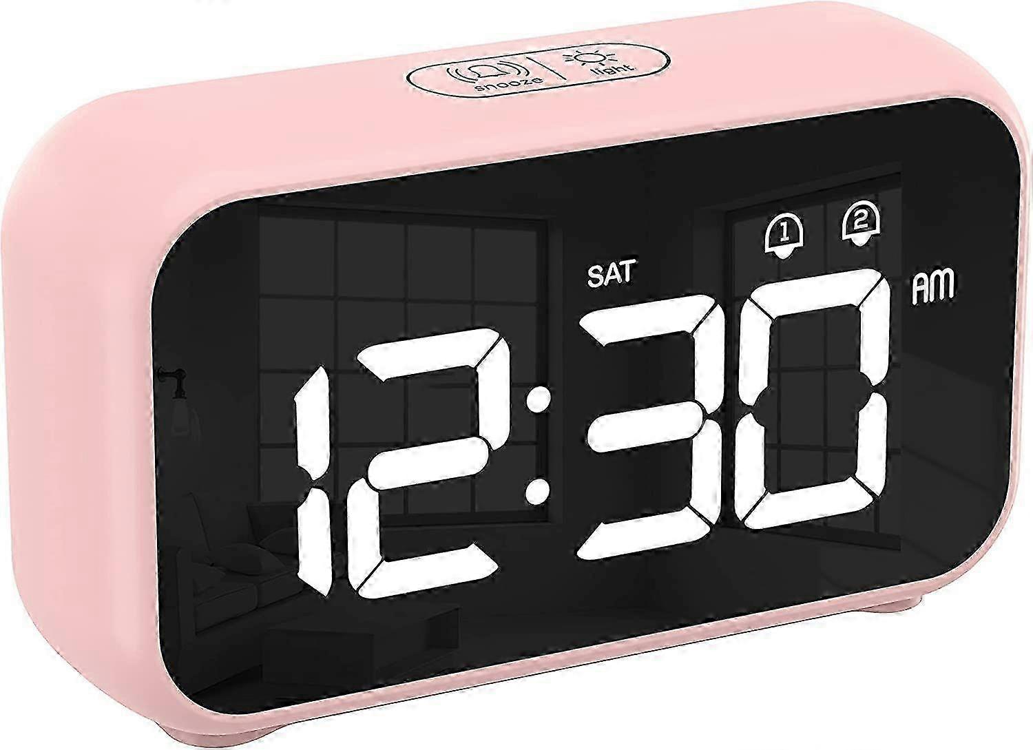 2025 Digital Clock with Nap Timer, Snooze, Battery Powered and USB Charging with Dual Alarms