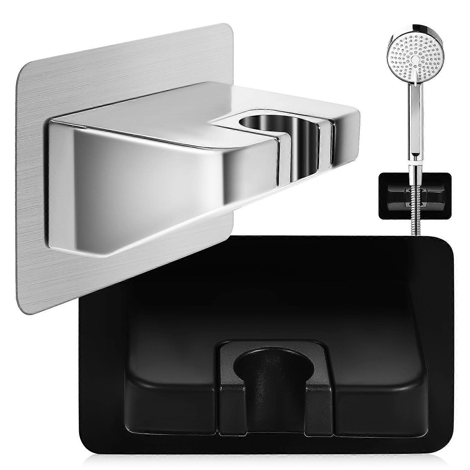Handheld Shower Holder No Drilling Strong Adhesion Universal Design 4.72X3.14X2.63in 2Pcs