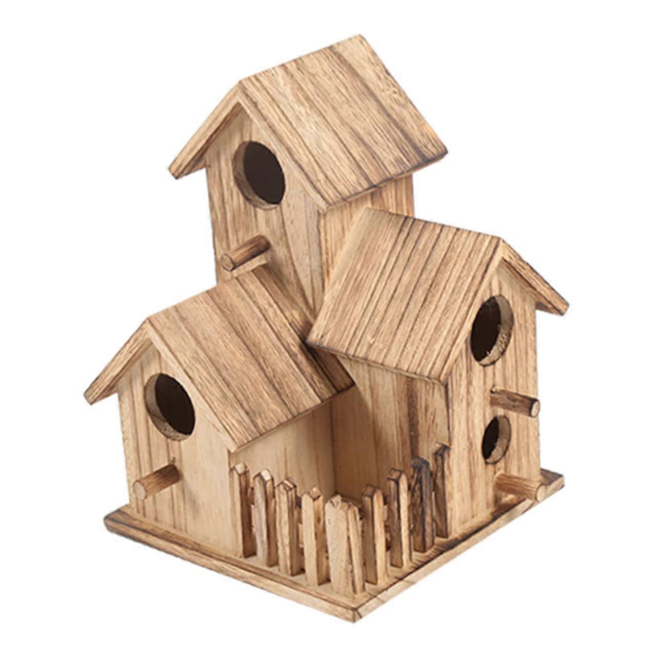 Pine Bird Nest Large Bird House for Parrots Wooden Bird House Bed