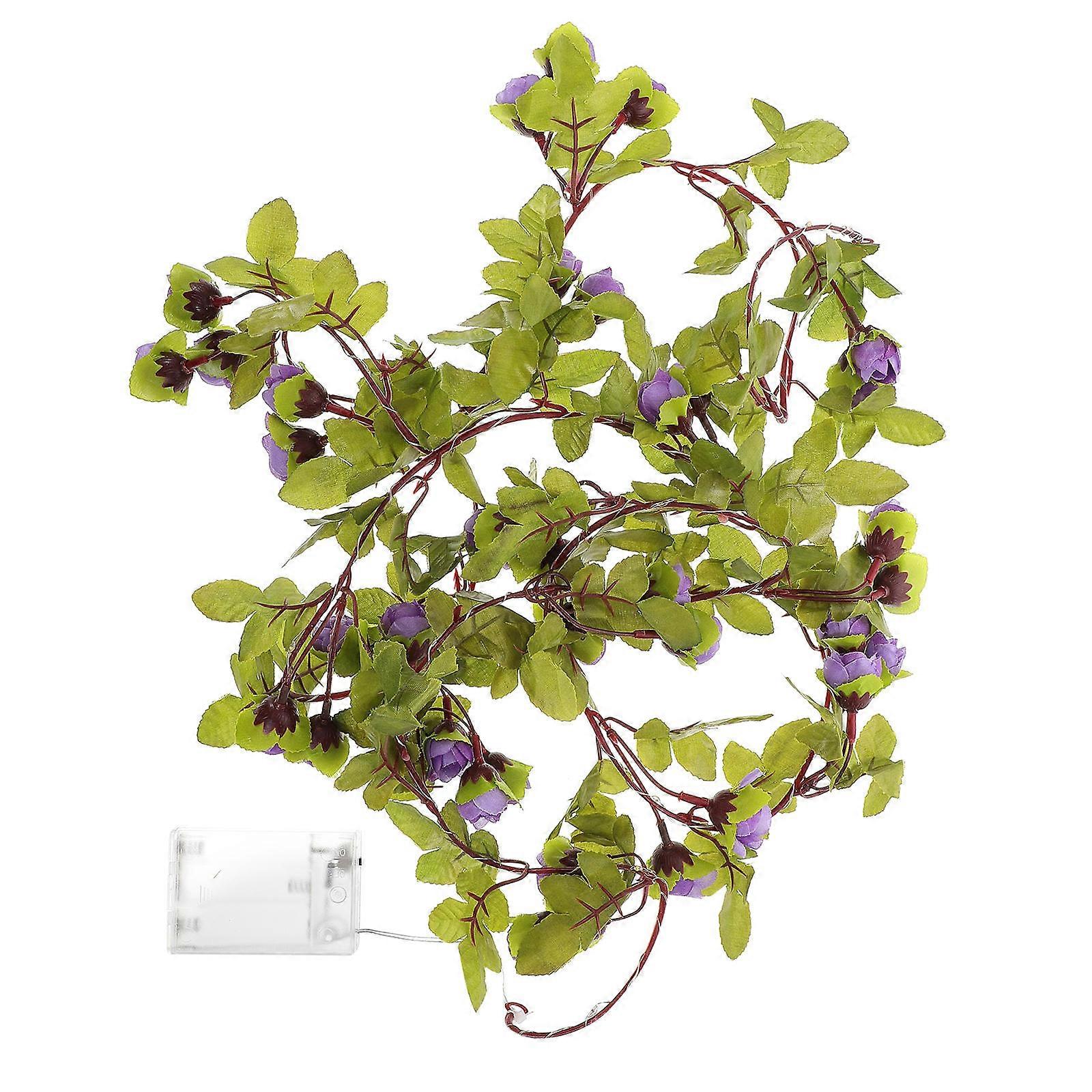 Artificial Flower Vine Light String for Decoration 2.2m Fake Foilage with LED