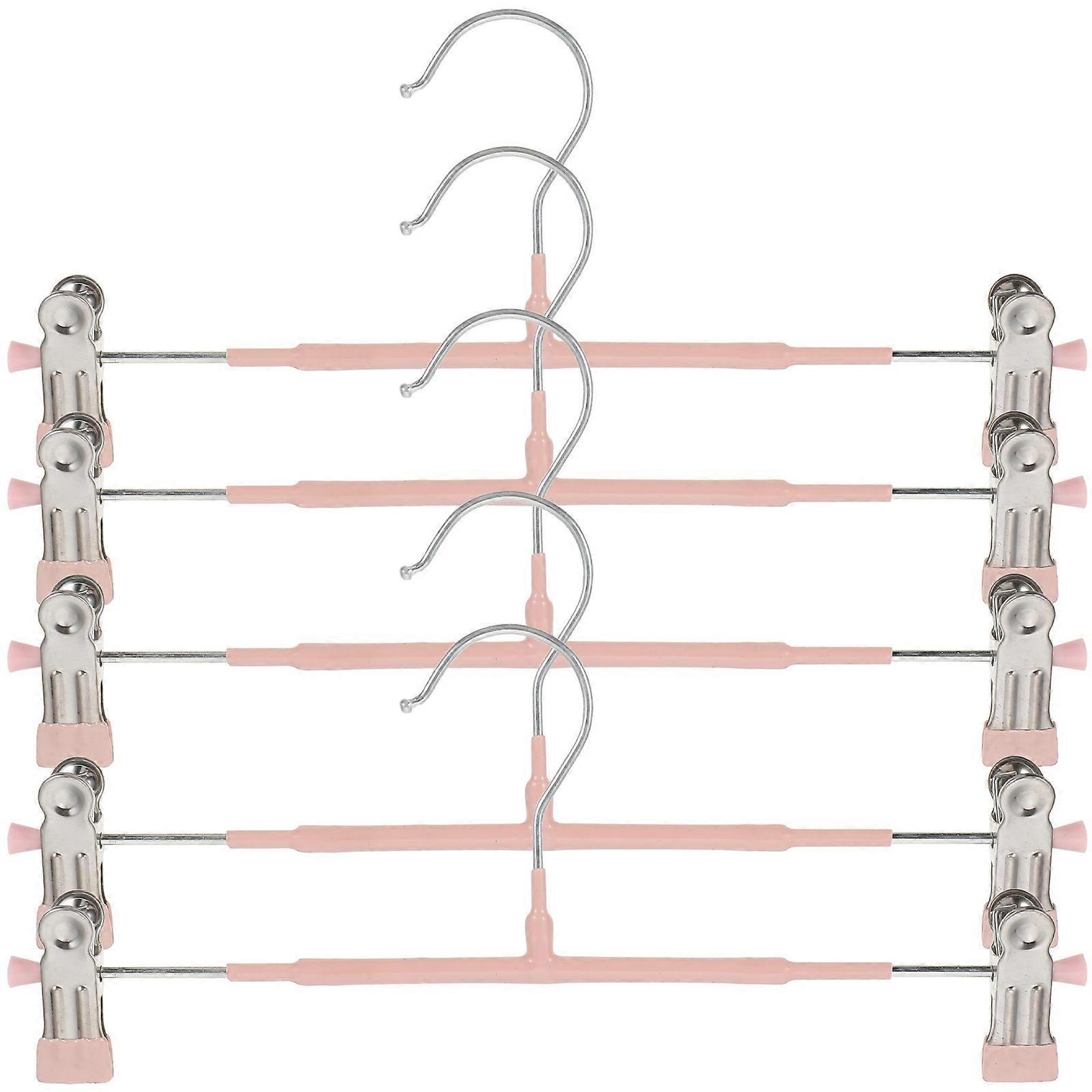 Hangers for Slacks Heavy Duty Telescopic Anti-Slip Space-Saving Pink 305X13X24CM 5Pcs