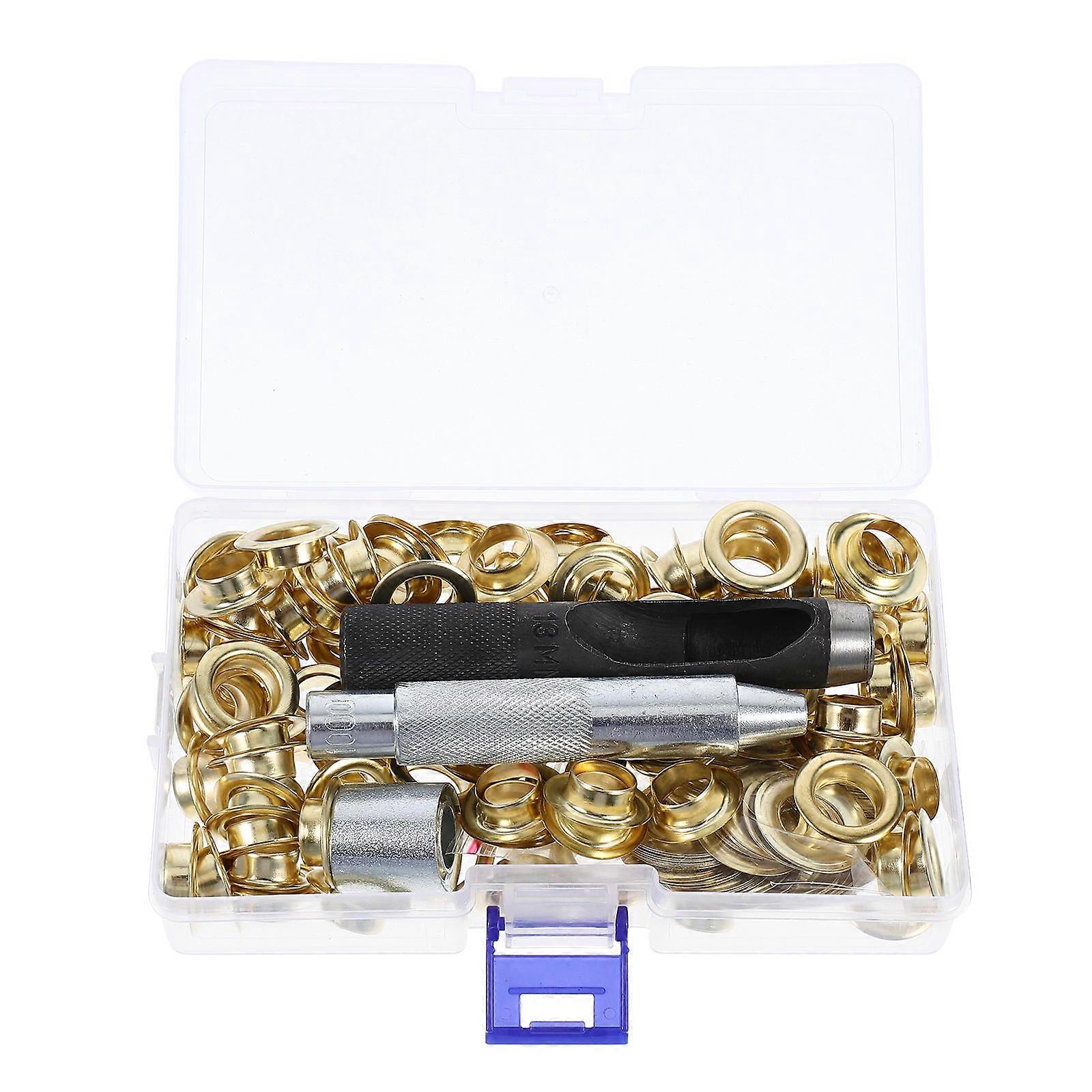 Eyelet Pliers Set Grommet Tool Set Beginners Experienced Materials Compact Portable Design 100Sets Iron