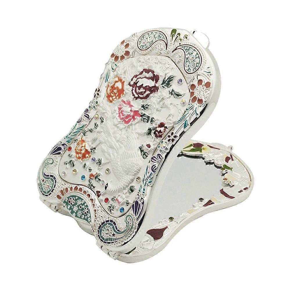 Portable Pocket Makeup Mirror Compact Design For Women Foldable High Definition Reflection 1Pcs