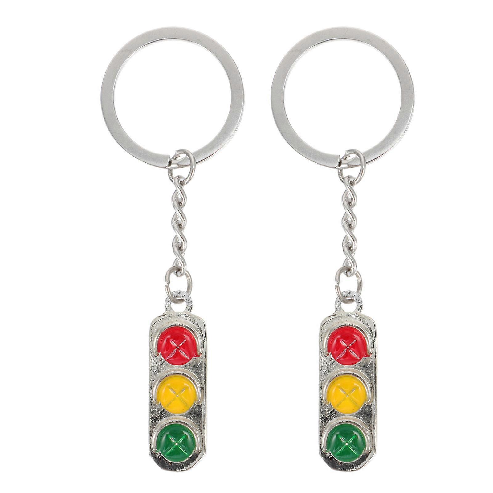 Creative Keychain Traffic Light Keychains Friends 3.8x1.3cm 2Pcs