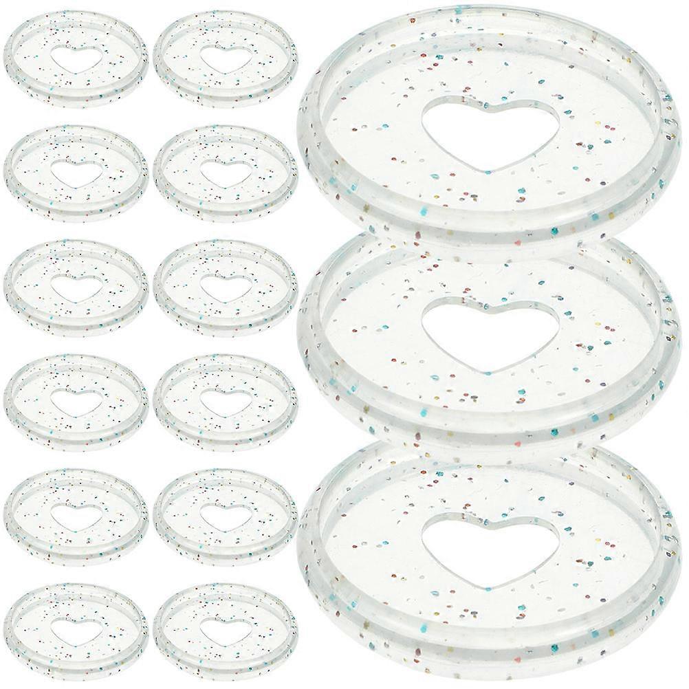 60pcs Binding Discs for Loose Leaf Notebooks, Multi Use Binders with Heart Hole Design, Lightweight Material for Planners and DIY Projects