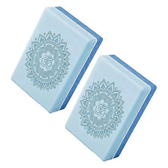 2Pcs Yoga Sports Block Premium High Density EVA Foam Block with Free Guide to Support & Deepen Poses Improve Strength Aid Balance & Flexibility