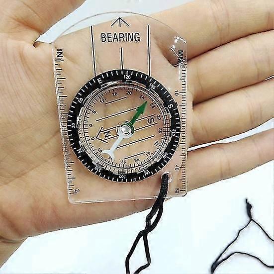 Multifunctional Outdoor Compass Precise Measuring Scale High Transparent Portable Hiking Backpacking Survival Map Reading Accurate Pointing Compass