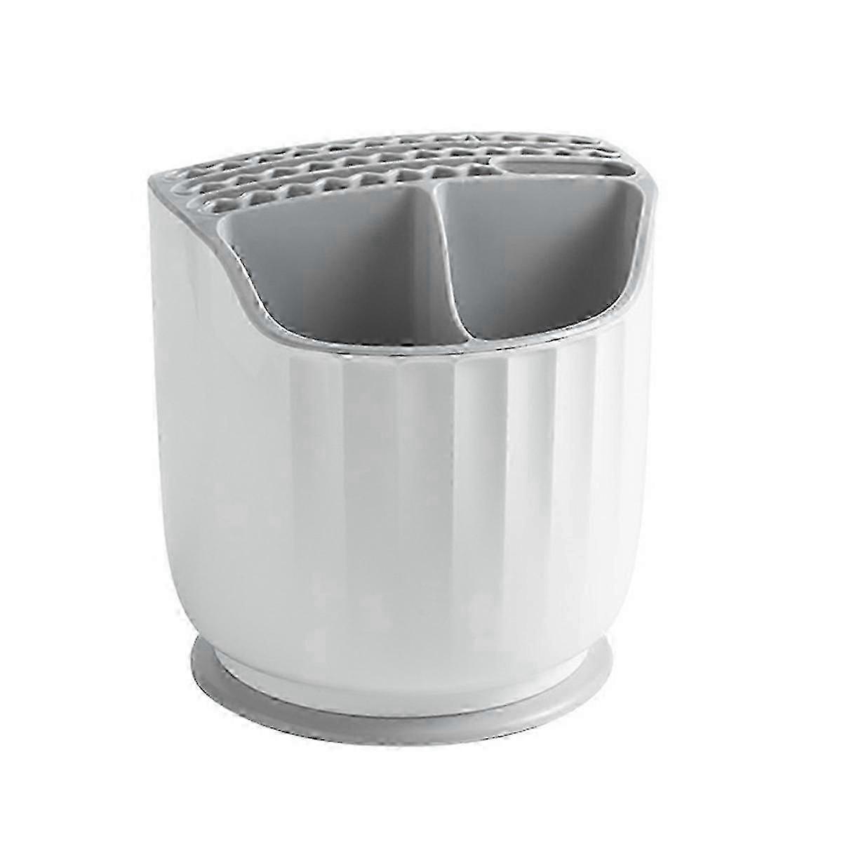 Rotating Kitchen Utensil Holder - Countertop Space Saver in White