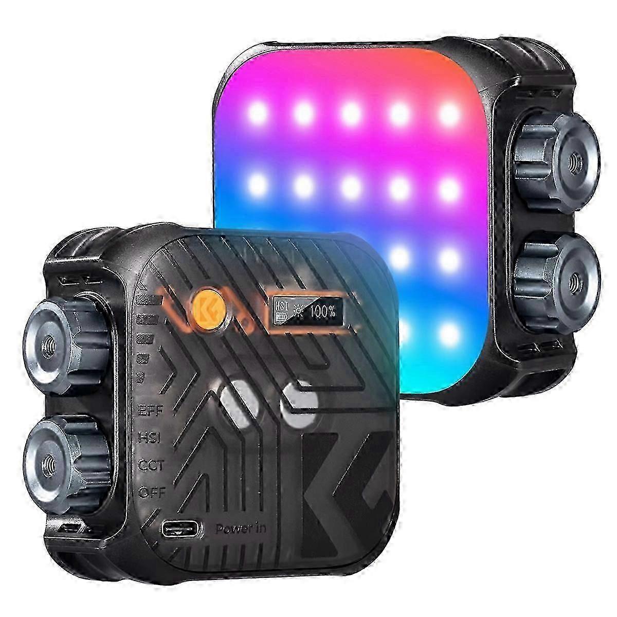 New Concept Bi-Color LED Video Light 2000mAh Rechargeable Portable Lights 2500K-9900K Photography Color RGB Lighting