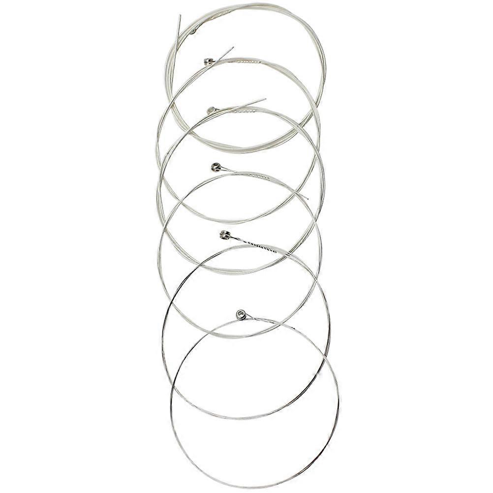 Guitar Strings Set of 6 in Stainless Steel for Acoustic Bass Folk Guitar Use with Simple