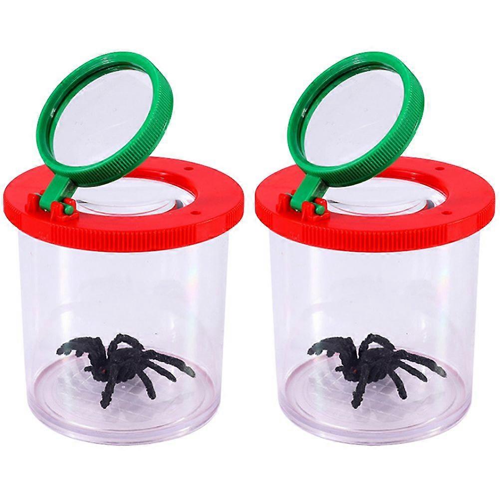 2pcs Insert Bug Viewer Lupe Bug Catcher Viewer Insektenkäfig Insektenfänger Box Erkundungsspielzeug