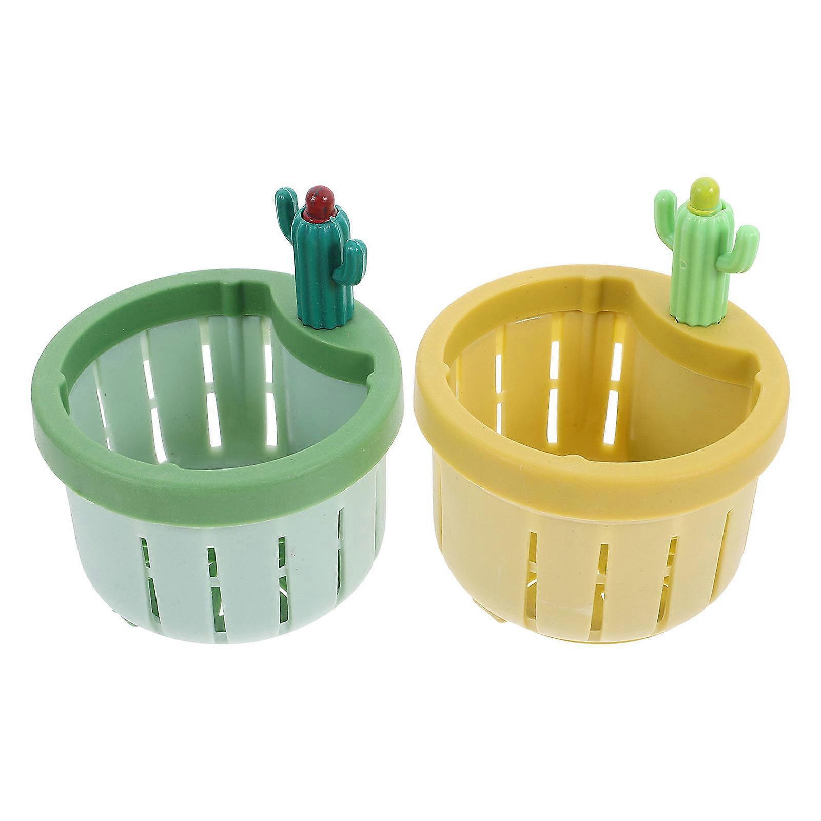 Kitchen Sink Strainer Basket Drain Plug 2pcs, Durable PP Filter Hair Catcher for Food Waste, Clog Resistant Drain Stopper for Bathroom and Kitchen